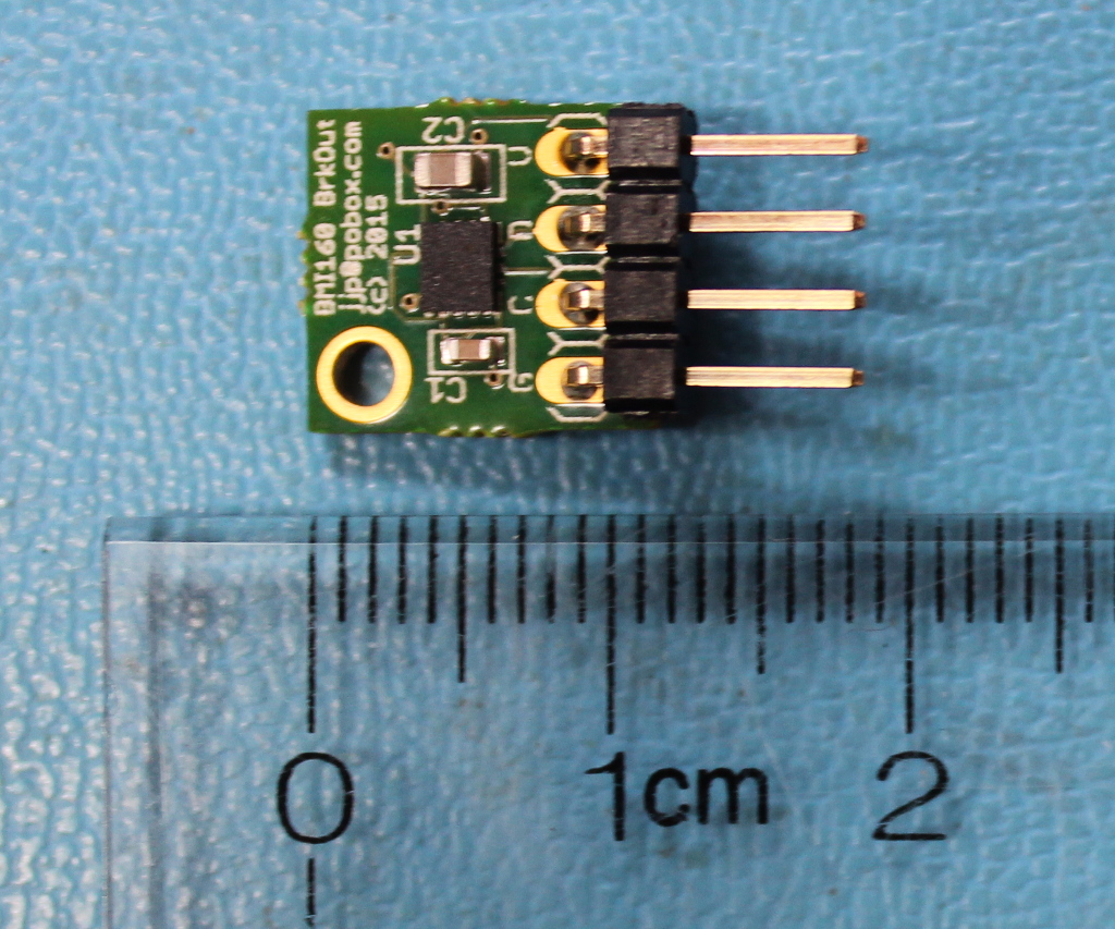 Completed BMI160 breakout board, Assembled by MacroFab